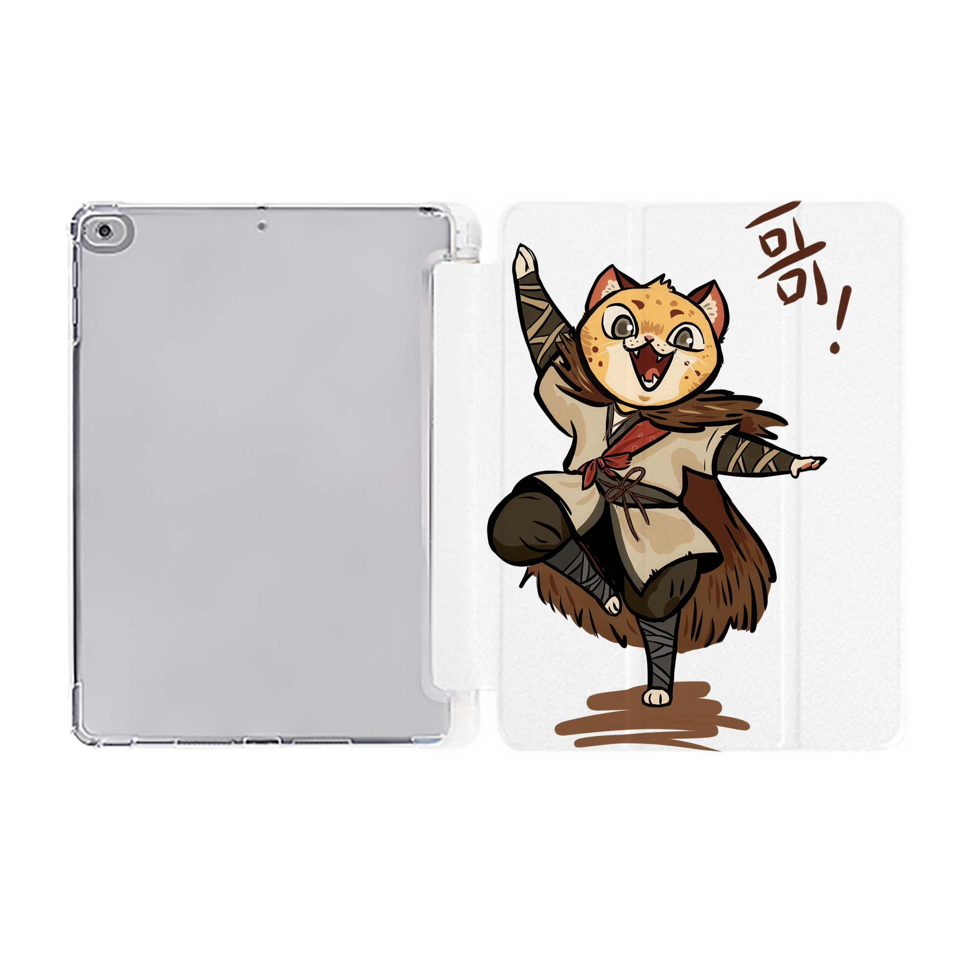 （画像用） Ne Zha 2 ナタ 魔童の大暴れ IPad ケース ペン収納付き 三つ折りスタンド PUレザー×シリコン 対応機種9.5/10.5/10.9インチ
